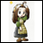 A pixelated 48x48 animated buddy icon featuring a cartoon character with brown hair and green scarf on the left, paired with "Anime IM" text logo on black background to the right.