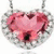 Heart-shaped icon with pink interior and silver border, featuring a red text overlay '<33333' in one view.