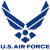 A split-frame contact sheet showing two static images: a U.S. Air Force logo on the left and green text reading "Original Icons .com" on the right against dark backgrounds.