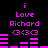 Pixelated pink text and symbols on black background with animated horizontal bar changes.