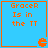 Four identical blue square with orange borders display orange text reading "Grocer Is in the TT" and a small orange pixelated icon in the bottom-right corner