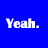 A static blue background with white pixelated text reading "Yeah. I know I need to GET A LIFE!" arranged in a scattered layout.