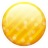 A circular golden-yellow icon with a gradient transitioning from bright yellow at the top to deeper orange at the bottom, featuring subtle pixelated texture and no visible text or symbols.
