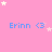 Pink background with scattered white stars and repeated blue text 'Erinn <3' in a pattern