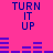 Pixelated text and audio waveforms on a bright pink background with blue elements.