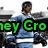 Pixelated image of a person in blue clothing with green text overlay reading 'ey Cro' on black background.