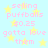 Light blue background with yellow stars and pink pixelated text repeating 'selling puffballs $0.25 gotta love them' in a pattern
