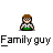 Pixelated cartoon character with brown hair and green pants, wearing a white shirt; one version has a speech bubble reading "HOLY CRAFT" above its head.
