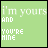 identical light green square with white pixelated text reading "I'm yours AND SUDDENLY YOU'RE MINE" on each