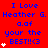 Red background with blue text reading "I Love Heather G. a.af your the BEST!!<3" and white heart symbols, some of which change position across frames.