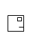 A 4x4 contact sheet of a 15-frame animated icon showing a small square object rotating and moving across the top-right corner of a white background with black borders.