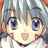 Pixelated anime-style character face with light blue hair and purple eyes on left, next to black background with white text "Anime IM" above cursive "com" on right.