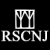 Static pixelated icon with white square frame containing three stylized tree silhouettes above bold white text 'RSCNJ' on black background.