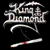 A 50x50 pixel animated contact sheet showing two frames of a King Diamond promotional icon with stylized text and red/black color scheme.