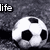 Black-and-white soccer ball icons arranged in a with text overlays reading 'life is a game Soccer' and 'is serious'