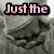 Black-and-white image of hands with pink text reading "Just the Touch of your hand makes everything OKAY" in two