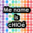 Pixelated text on a colorful checkered background with a gray rectangle at the bottom.