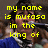 A four- of a person in blue clothing holding a microphone with yellow text overlays reading 'my name is mufasa', 'in the king of', 'the land ill come and smack', and 'you with the back of my hand'