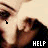 Animated contact sheet of a cartoon character's face with repeated text "HELP" across six frames showing subtle facial expression changes.