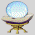 Pixelated crystal ball on a stand with color variations, text elements including 'CRYSTAL' and partial words like 'Ball', displayed in multiple sizes.