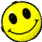 Two yellow smiley faces with black eyes and curved smiles, positioned side-by-side against a gray background.