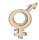 Animated sequence of gender symbols rotating in a with varying angles and orientations