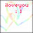 Pixelated heart-shaped rainbow lines with red text reading 'iloveyou :]' on left and 'Nicholas & Myy Rino<3' on right.