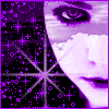 nine shows a stylized face with purple and black color scheme, featuring animated starbursts in various positions across the sequence