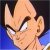 Pixelated close-up of a character's face with dark hair, intense eyes, and a blue background.