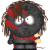Pixelated cartoon character with dark hair and red accents on a white background, next to green text reading "Original Icons .com" on a solid green backdrop.