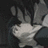 Pixelated grayscale image of a character with hands clasped, next to white text on black background reading They'll Always Be Together...