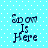 Pixelated text 'Spam Is Here' on a light blue background with white dots, displayed in four identical