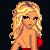 Pixel art contact sheet showing three views of a blonde cartoon woman in denim shorts and red bikini top with text "Hottie Wit A Body" on the right.