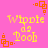 Pixelated yellow text "Wipple da Pooh" on bright pink background with orange square patterns, static image with no visible animation changes.