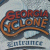 Pixelated graphic featuring 'GEORGIA CYCLONE' text with a stylized cyclone symbol, set against a light blue background.
