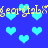 Blue background with repeating light blue hearts and yellow text reading 'georgial' in a pixelated style.