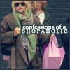 A static image shows a person with blonde hair wearing sunglasses, a green scarf, and a brown coat holding a pink shopping bag with text overlay.