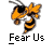 A static contact sheet showing two identical frames of a pixelated bee icon with text labels, set against a gray background.
