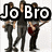 Two static images side-by-side: left shows three figures with 'Jo Bro' text above and '08 below; right has a pink background with 'concert' text over a heart symbol.