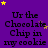 Purple background with repeated text "Ur the Chocolate Chip in my cookie" and scattered yellow and purple stars.