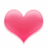 A pink heart icon with pixelated text elements in various positions around it, including '1 chance', '2 hearts', and 'I love you!' on a white background.