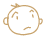 Six of a cartoon-style face with brown outline, showing progression from neutral to crying expression