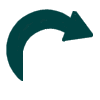 Four teal curved arrows arranged in a on a light gray background, each arrow pointing clockwise with distinct curved segments