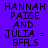 Pixelated text on a purple background with white and black text elements, showing variations in text placement and background color across three