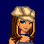 Pixel art buddy icon featuring a cartoon woman in two poses with text "Jaguar Baby 2007" on dark blue background.