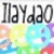 Pixelated icon with bold black text 'Ilayda' at top over colorful gradient background of yellow, cyan, purple, and green hues.