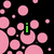 Black background with pink circles, green text 'i', 'LOVE', and 'music!!!' in pixelated style.