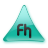 A teal triangular icon with gradient shading displays the letters 'Fh' in bold black text at its center.