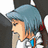 Pixelated character with light blue hair and white clothing appears on left, yellow text reads 'BEWARE OF THE WHIP' on black background.