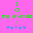 Green pixelated text and symbols on pink background with blue hearts, showing two animation states differing in heart colors.